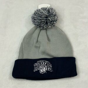 NCAA Georgetown Hoyas Mitchell & Ness Pom Pom Cuffed Knit Winter Beanie Hat Cap